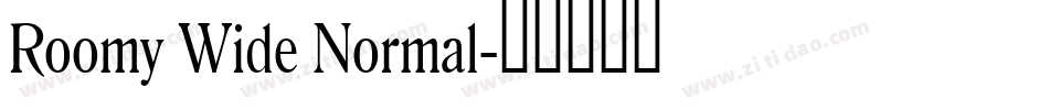 Roomy Wide Normal字体转换
